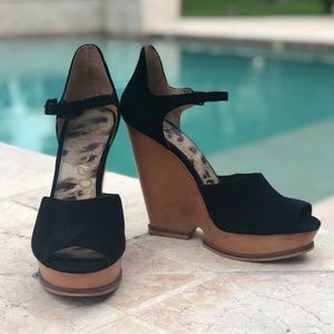 Sam Edelman Black Wedges
